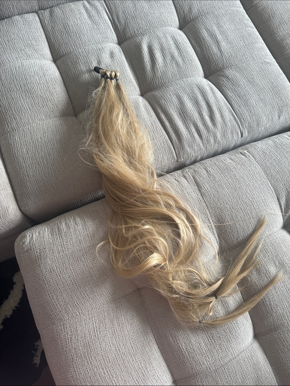 Blonde tie Hair Extension Piece - Versatile Blonde Add-On